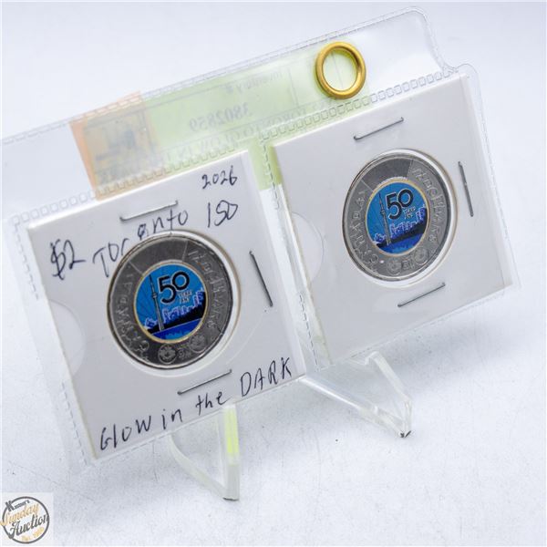 2X$2 TORONTO GLOW IN THE DARK TOONIES