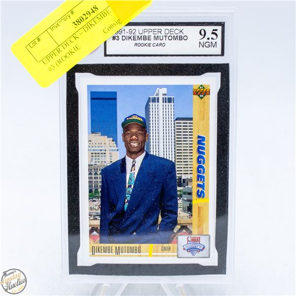 UPPER DECK – DIKEMBE MUTOMBO #3 (ROOKIE