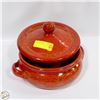 Image 1 : MADE IN ITALY STONE GLAZED POT 9" DIAMETER + LID