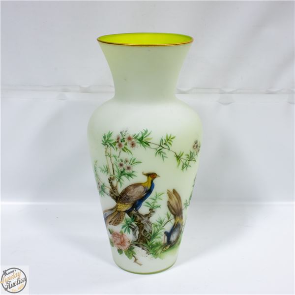 VINTAGE PHEASON VASE H-14.25"