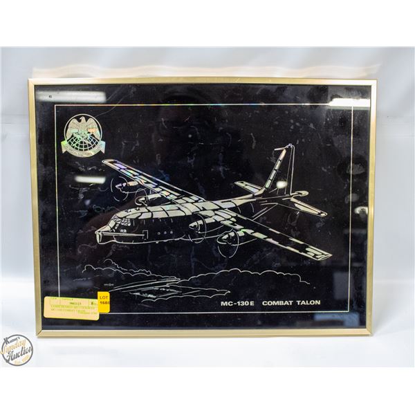 LASER FRAMED ART LOCKHEED MC-130E COMBAT TALON