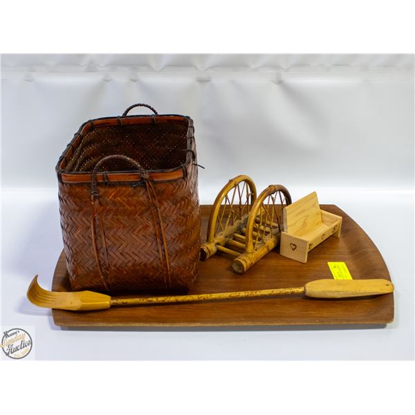 DANISH WOODEN TRAY (MADE IN DENMARK) WITH