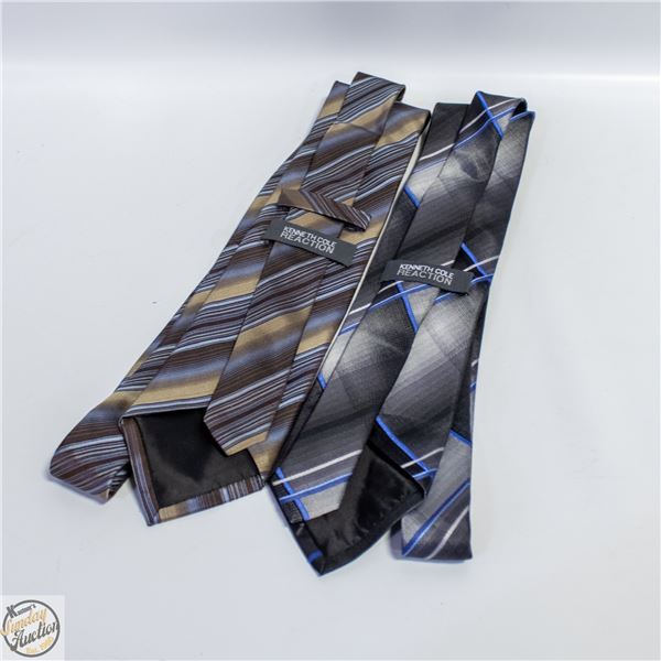 2 KENNETH COLE REACTION DESIGNER NECK TIES