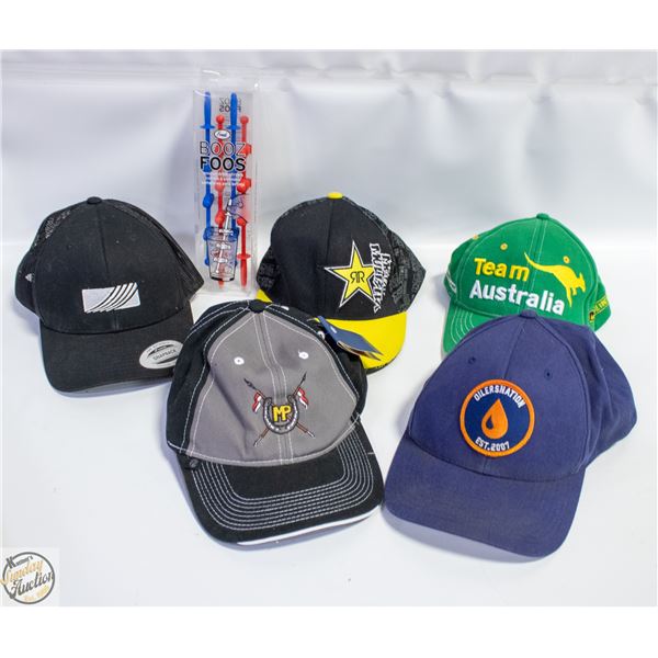 ESTATE COLLECTABLE HATS + FOOSBALL