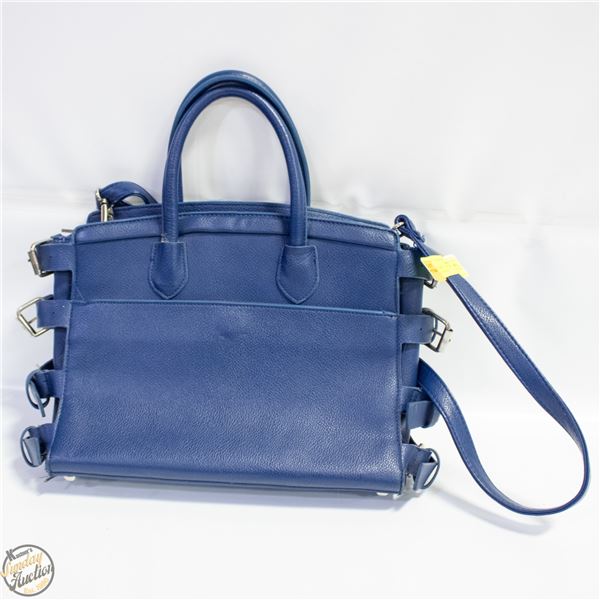 GENUINE LEATHER SERGIO FERETTI BLUE PURSE