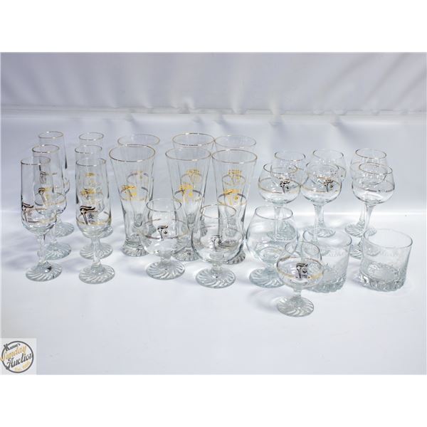 GLASSWARE, SET OF 2, DESIGN: CALGARY GAMES EVENTS