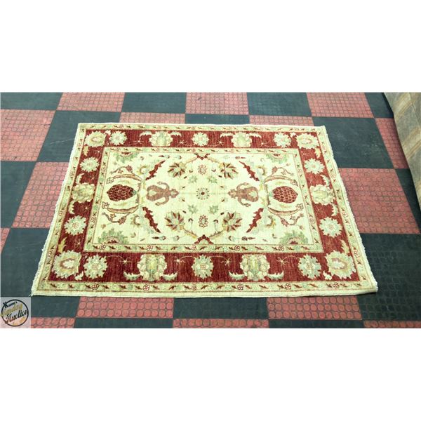WOOL AREA RUG 6FT X 4FT