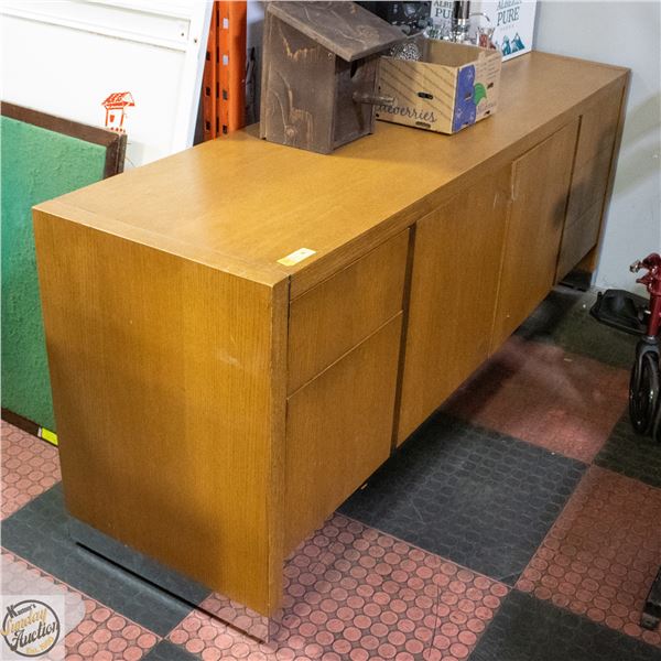SOLID WOOD CREDENZA/SIDEBOARD 5 DRAWERS & CABINET