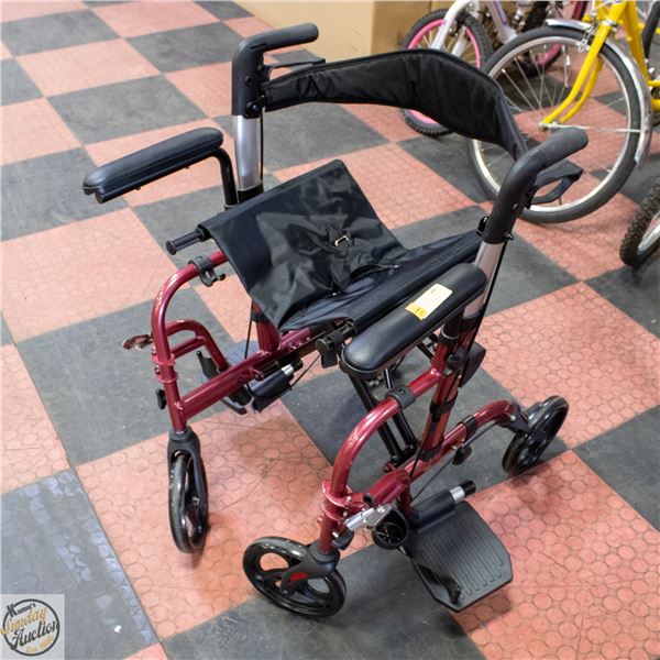GOPLUS 2-IN-1 FOLDING ROLLATOR WALKER -