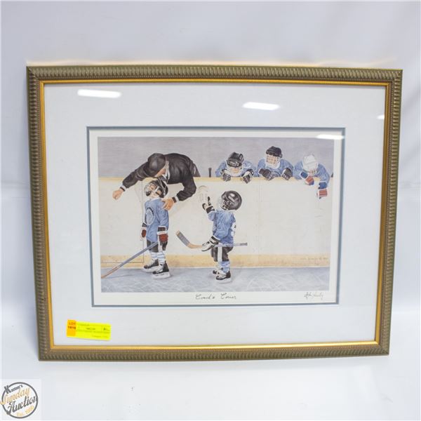 "COACH'S CORNER" FRAMED PRINT 17" X 21.5"