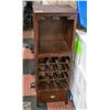 Image 1 : WINE CABINET DARK BROWN H-45" W-14" L-16"
