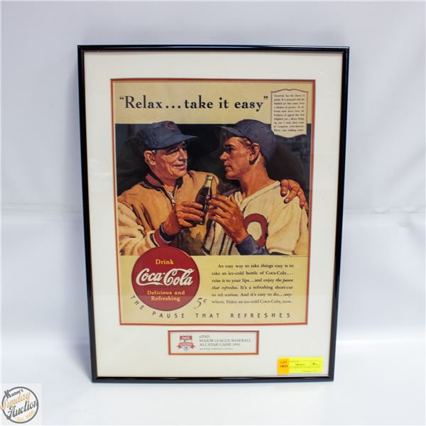 COCA COLA MLB ALL STAR 14” X 19”