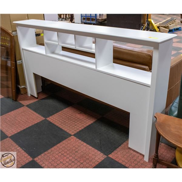 KING BED HEADBOARD (WHITE) H-42.5" W-11.5" L-82"