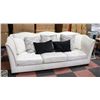 Image 1 : OFF-WHITE CREAM STUDDED SCALLOPED COUCH