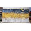 Image 1 : NEW BIRD + SKY CANVAS WALL HANGING WOODEN FRAMED