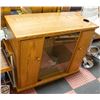 Image 1 : WOODEN CABINET W/GLASS FRONT H-32.5" W-20" L-41"
