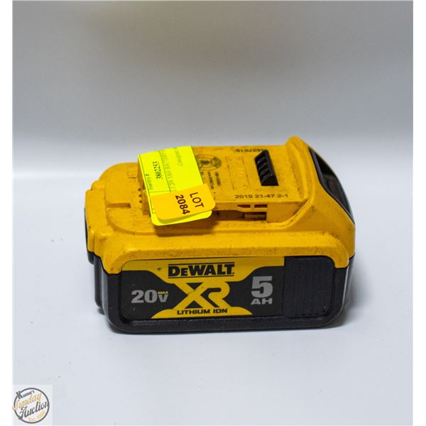 DEWALT 20V 5AH BATTERY (USED,