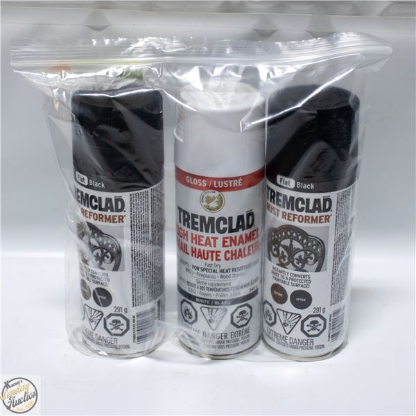 3PK TREMCLAD SPRAY PAINT