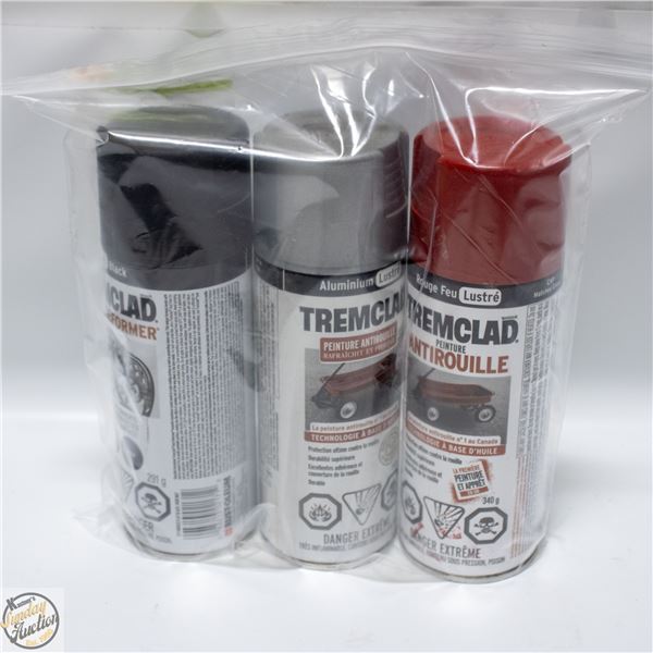 3PK TREMCLAD SPRAY PAINT