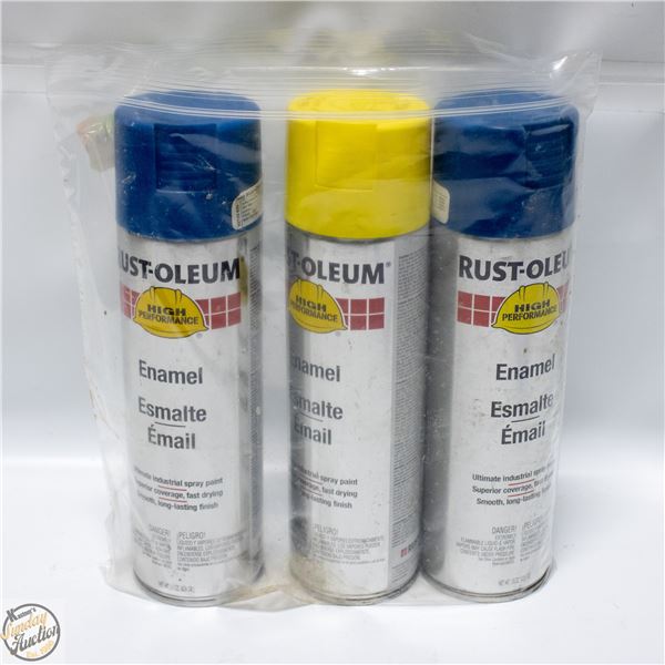 3PK RUSTOLEUM SPRAY PAINT