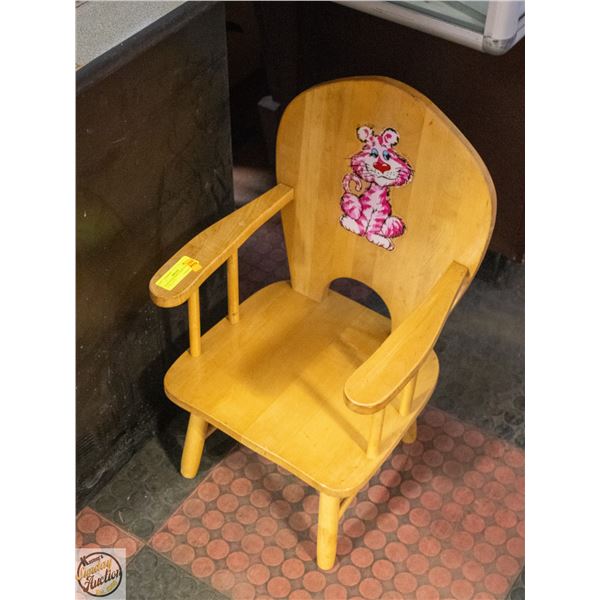 SOLID WOOD KIDS CHAIR 24"H X 15"W X 13"D