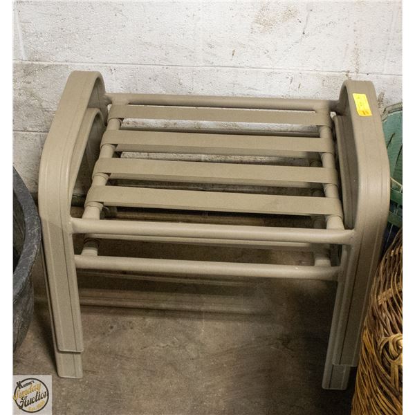2 PATIO FOOT STOOLS