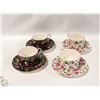 Image 1 : VINTAGE ABBOTT BLACK CHINTZ FLORAL