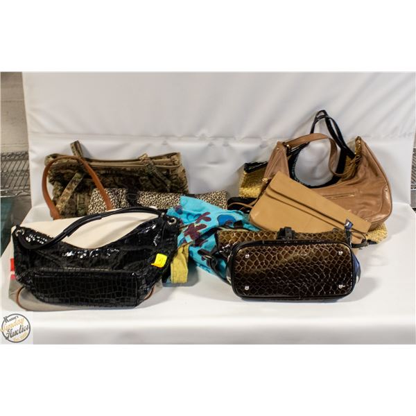 BOX OF LADIES PURSES AND TOTES