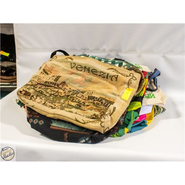 BOX OF TRAVEL BAGS, DUFFEL BAGS