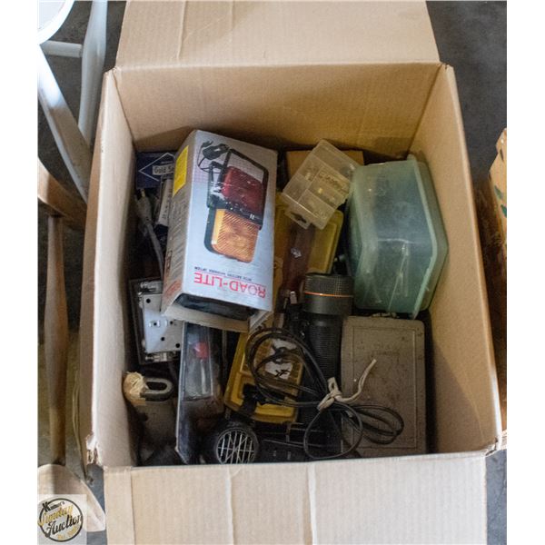 BOX OF DRILL BITS + HAND TOOLS