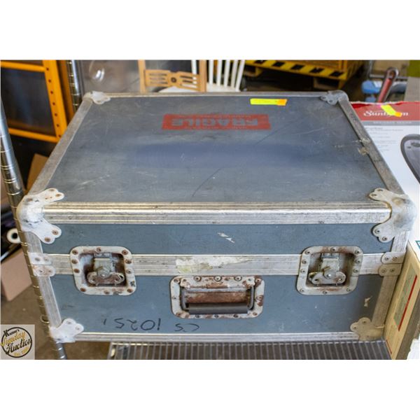 DURABLE SHIPPING CASE: H 12" W 24" L 19"