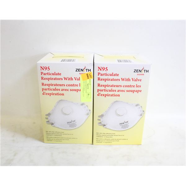 24 PACKS N95 PARTICULATE RESPIRATORS ADVANCE