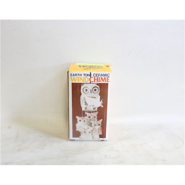 EARTH TONE OWL CERAMIC WIND CHIME