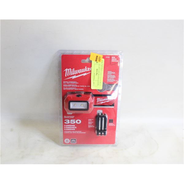 MILWAUKEE HEADLAMP 350 LUMENS ALL DAY COMFORT NEW