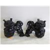 Image 1 : ANTIQUE WOOD CARVED FOO LIONS