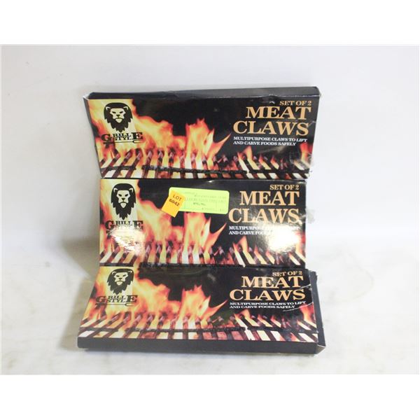 6 SET GRILL STYLE MEAT CLAWS MEAT SHREDDER FOR