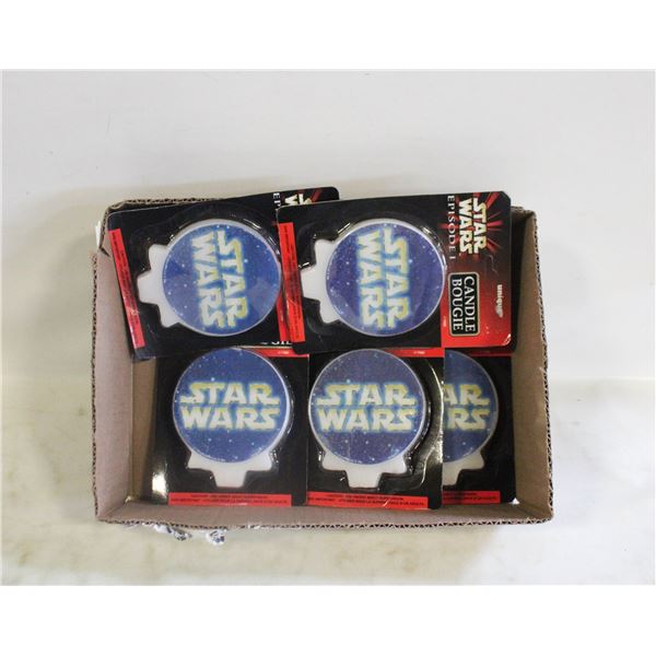 FLAT OF 6 STAR WARS EPISODE 1 CANDLE BOUGIE