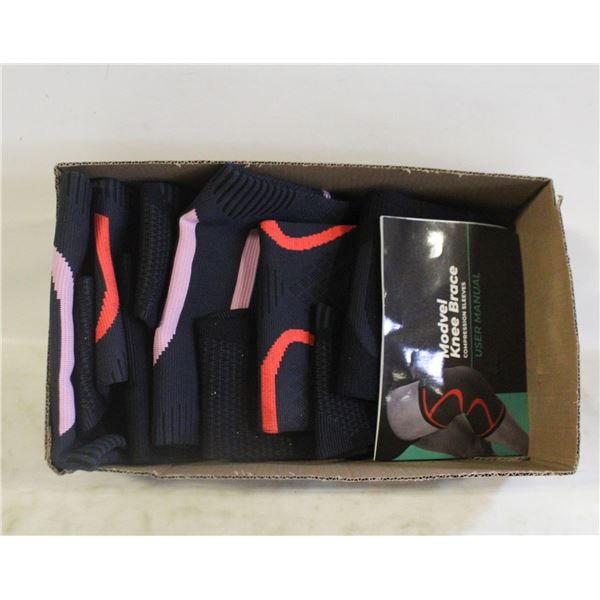 FLAT OF ASSORTED KNEE BRACES