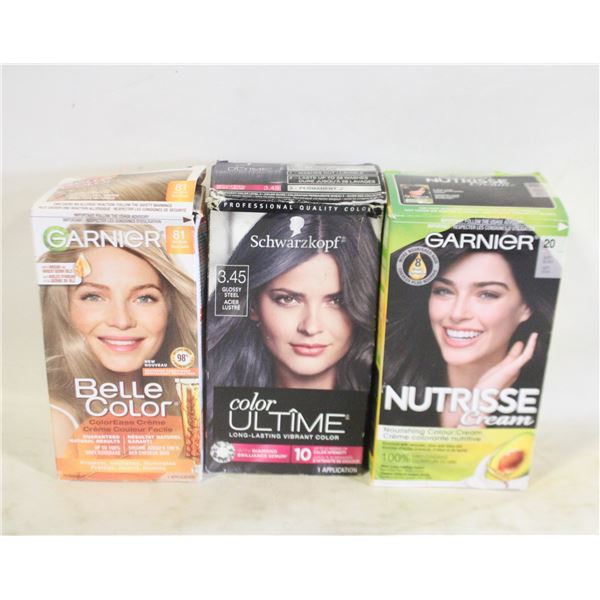 3 NEW HAIR DYE KITS
