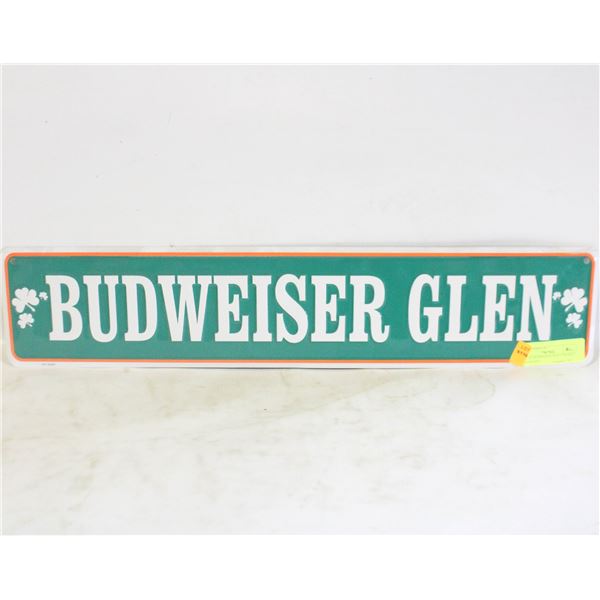 METAL BUDWEISER SIGN 5 INCHES X 24 INCHES