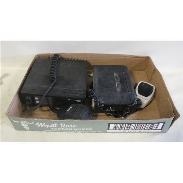 SET OF 2 MOTOROLA RADIUS MOBILE RADIO BLACK