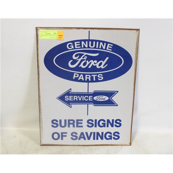 METAL FORD SIGN 12 INCHES X 15 INCHES