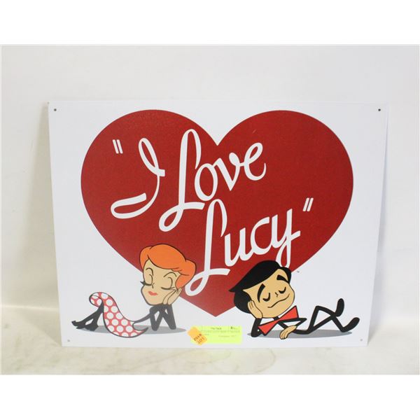METAL I LOVE LUCY SIGN 13 INCHES X 16 INCHES