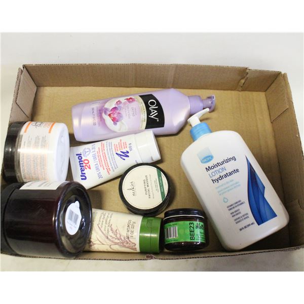 FLAT OF MOISTURIZERS AND BALMS ETC