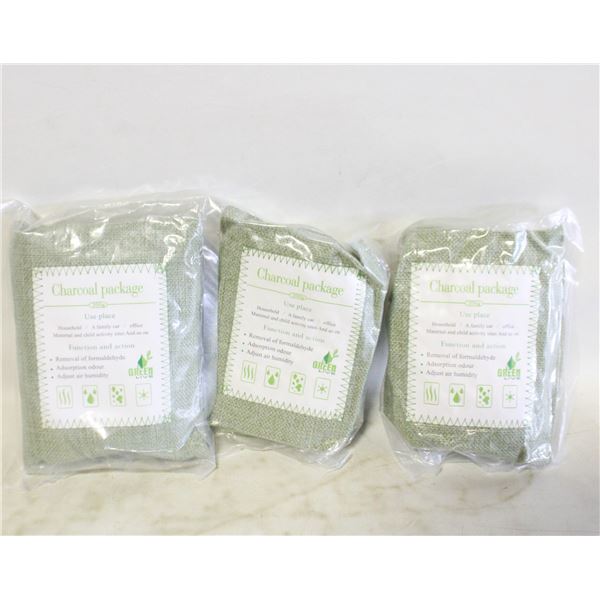 3 NEW CHARCOAL REMOVAL OF ODORS