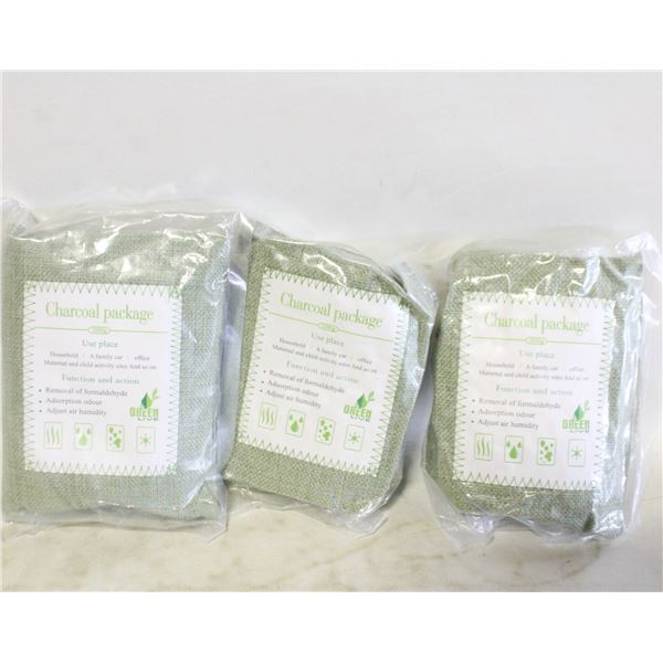 3 NEW CHARCOAL REMOVAL OF ODORS
