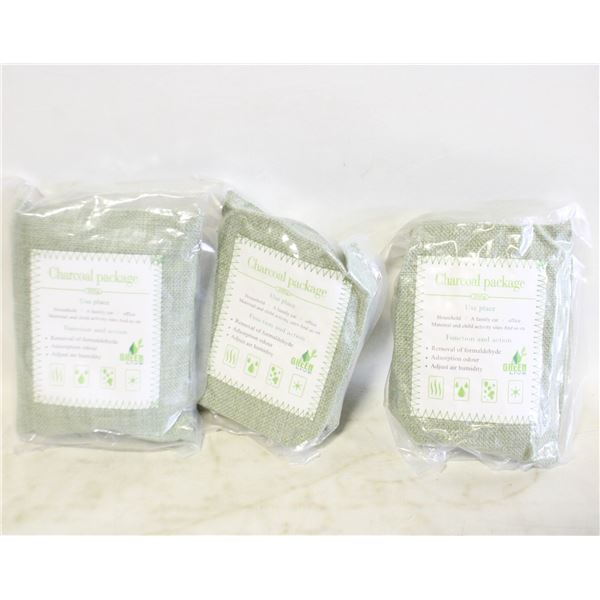 3 NEW CHARCOAL REMOVAL OF ODORS