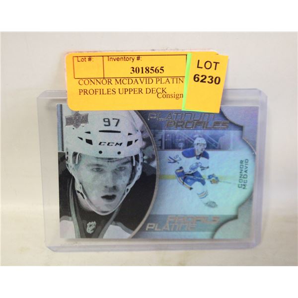 CONNOR MCDAVID PLATINUM PROFILES UPPER DECK