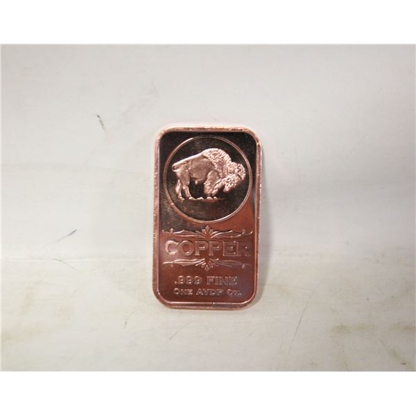 1 OZ COPPER BAR