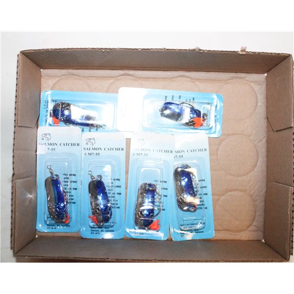 6 X SALMON AND PIKE FISHING LURES